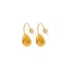 Aretes al por mayor transfronterizos acero inoxidable lujo ligero hueso de la oreja personalidad tendencia temperamento Joker chapado en oro de 18K forma suave de gota