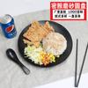 Vajilla de melamina, plato negro esmerilado, disco de plástico resistente a caídas, plato llano, plato frío, plato de hueso, plato de arroz