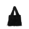 Bolso Hobo Estilo Coreano Otoño e Invierno Gran Capacidad de Felpa para Mujer 2025 Nuevo Elegante Bolso de Hombro con Borlas Bolso Peludo