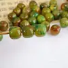 Contas Cilíndricas Estilo Antigo de Ágata Verde, Contas Espaçadoras, Acessórios Colecionáveis, Joias DIY 555