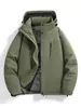 Jaqueta de inverno acolchoada e espessa Enbu masculina, estilo unissex, quente e resistente ao frio, adequada para homens e mulheres.