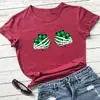 Sitio Web Independiente Comercio Exterior Calavera Deseo Trébol Estampado Personalizado Peculiar Cuello Redondo Casual Manga Corta Camiseta