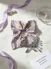 Goma de pelo cuadrada retro francesa para coleta, scrunchie artístico de estilo de hada, bufanda para mujer, accesorios, al por mayor en stock
