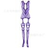 Sexy lingerie uniforme jacquard macacão lace- up virilha aberta macacao meias comércio exterior novo w396