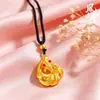 Collar de pez dorado al por mayor, abundancia de peces durante todo el año, colgante de carpa koi, exquisito, rico, auspicioso, moderno, cadena versátil para la clavícula, transfronterizo