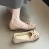 Elegantes zapatos Mary Jane planos sin cordones con lazo de satén para mujer, nuevo estilo de verano 2026