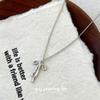 Collar de plata S925 con lazo coreano y perla para mujer de la industria de la decoración Cui Yan, explosiones 2025, cadena de clavícula dulce nicho rojo neto