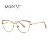Gafas ópticas de moda 3099 pintura de puntos bicolor gafas anti-luz azul montura de mujer Europa y Estados Unidos transfronterizo nuevo espejo plano punto