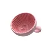 En stock Brocha de Maquillaje Multicolor Tazón de Lavado de Silicona Maruko Estuche para Lápiz de Cejas Almohadilla de Lavado Herramienta de Limpieza de Maquillaje de Belleza Portátil