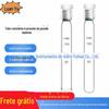 Tubo de Vidro Resistente à Pressão com Rolha de PTFE, Tampa de Rosca, Fundo Plano, Graduado, Parede Espessa, Tubo de Comparação de Cor Resistente à Pressão