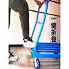 Remolque Plegable Marco Galvanizado Ampliado Engrosado Carga Útil Carro de Herramientas Plataforma Carretilla de Mano Carrito Pequeño de Empuje y Tracción Marco