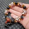 Pulsera de Ágata Tianzhu Jade Pulsera Tianzhu de Nueve Ojos Tres Ojos Lutong Pulsera de Cuentas de Ábaco Lineal Dijo Antiguo