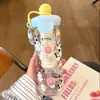 2026 Nuevo Modelo Vaso de Agua Flotante de Gran Capacidad para Niñas, Vaso Estudiantil de Alto Valor, Vaso de Agua de Plástico Portátil Lindo con Popote