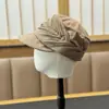 Nuevo Sombrero de Boina Plegado Retro Casual Estilo Japonés para Mujer, Primavera y Verano, Elegante Gorra de Pico Perezosa, Sombrero Artístico de Equitación, Moderno