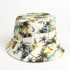Sombrero de Pescador con Palmeras de Coco Estampado Nuevo Doble Cara Colorido Estilo Coreano Sombrero de Sol para Hombres y Mujeres
