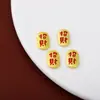Arte de Unhas de Ano Novo Estilo Chinês Gato da Sorte Despertar do Leão Fortuna Nafu Yuanbao Liga de Zinco Ornamentos para Unhas Acessórios para Unhas