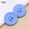 Abrigo Suéter de Botón de Borde Delgado Colorido Traje Camisa Botón Decorativo Botón de Resina de Cuatro Ojos
