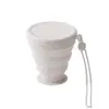 Taza de Agua Plegable Taza Portátil Taza para Enjuague Bucal Taza Telescópica Taza de Viaje de Silicona con Lazo Taza de Compresión para Viajes Exterior