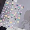 Marco de Fotos Pintura de Flores Pegatinas para Uñas Estampado en Relieve 5D Impresión Creativa Pegatinas DIY para Uñas Accesorios Modelo Sl