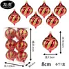 Adornos Navideños de Bolas de Cebolla Pintadas de Nuevo Estilo Transfronterizos Decoración Navideña para el Hogar Bolas con Hilo Accesorios de Decoración Navideña Arreglo