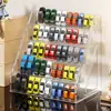 Soporte de exhibición acrílico, organizador de escritorio de varios niveles para exhibir figuras, figuras de acción, coches de juguete y maquetas de coches; caja de almacenamiento para coche