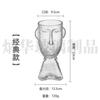 Vaso de Vidro Moderno Simples com Rosto Humano Personalizado para Sala de Estar Decorações Criativas para Bancada Flores e Plantas Verdes Hidropônicas