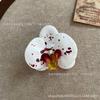 Cabeza de Flor de Phalaenopsis de Película Artificial Impresa en 3D Horquilla para el Cabello de Celebridad de Internet Souvenir de Boda Caja de Dulces de Boda Flores Falsas Decoradas a Mano