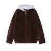 Comércio Exterior Transfronteiriço Roupas Femininas Outono e Inverno 2025 Estilo Europeu e Americano Jaqueta com Zíper de Pelo Sintético Duas Peças para Mulheres F525195