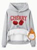 Suéter casual con capucha europeo y americano de ebay transfronterizo CHERRY estampado nuevo sencillo de manga larga para mujer en stock