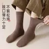 Calcetines para Hombre Otoño e Invierno Cálidos Forrados de Felpa Engrosados Suela de Toalla Algodón Puro Absorbente de Sudor a Prueba de Olores Caña Media Calcetines para Hombre