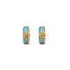 ¡Arete de Flor de Zircón Azul! Hebilla de Pendiente Flor de Zircón Azul Chapada en Oro Real de 18K Pendientes de Temperamento Dulce Accesorio de Pendiente de Alta Gama