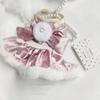 Fugui Satin Rouge Cuerda de Tracción para Mascotas Gato y Perro Universal Vestido de Princesa de Hadas Primavera Otoño Invierno Deslizante Gato y Perro Chaleco Pechera