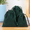 Bolsa de franela con cordón ajustable, bolsa de joyería de tela flocada, bolsa de embalaje de regalo, bolsa de almacenamiento de auriculares