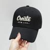 Gorra de béisbol con letras bordadas de marca de moda de verano para mujer, gorra de béisbol estilo coreano con aspecto de cara pequeña, gorra con visera suave a prueba de sol para hombres