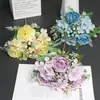 Mille-feuille de Frutas Vermelhas Peônia Flor Artificial Flores de Casamento Acabamento de Luxo Buquê de Flores Artificiais Arranjo Floral Fabricante de Arranjos Florais Atacado