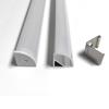 Luz mini con ángulo recto de triángulo ranura de luz de 8*8 mm barra de luz de gabinete carcasa de ranura de aluminio