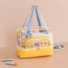 Nueva bolsa de natación linda bolsa impermeable de PVC para separación de seco y húmedo bolsa de almacenamiento doble transparente bolsa deportiva linda para gimnasio