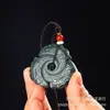Jade Hetian de Xinjiang Zafiro Material Fino Colgante de Paz Jade Brillante Mate Colgante de Guanyin Buda Joyería