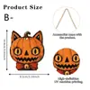 Colgantes de Madera 2D Lindos y Divertidos con Forma de Mascota para Halloween, Decoraciones de Atmósfera Festiva, Adornos Colgantes, Accesorios, Regalos