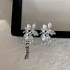 Diseño Francés, Pendientes de Flor Suaves y Personalizados para Mujer, Pendientes Metálicos Mate Retro de Nuevo Estilo Chino Geniales