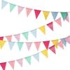 Nueva decoración de boda navideña, 12 colores, bricolaje, guirnalda en blanco, pancarta de lino de imitación, bandera triangular, en stock, venta al por mayor