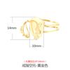 Anillo de Plata S925 Soporte Vacío Anillo para Mujer Soporte DIY Turquesa Cera de Abeja Plata Esterlina Soporte Vacío Soporte para Anillo en Forma de Gota Soporte Vacío 10*14