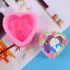 Variedad de molde de chocolate para amor, decoración de pastel en forma de corazón de rosa, doble rosa de amor, molde de silicona para azúcar