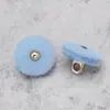 Botones de Resina de Terciopelo para Trajes Tang y Hanfu, Botones Metálicos para Suéteres y Abrigos, Botones Decorativos Redondos Cosidos a Mano, Disponibles en 20 Colores