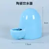 Comedero para Codornices Cerámica Alimentador Polluelos Codorniz Bebedero Automático Botella de Agua Alimentador Caja de Comida Canaleta Caja de Alimento