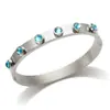 Pulseira Feminina de Luxo Transfronteiriça Incrustada com Zircônia Redonda Verde Rosa Aço Inoxidável Pulseira de Zircônia Joia Moda Nova
