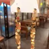 Brincos de Argola com Pingente de Borla em Prata Banhada a Ouro 18K Real, Brincos Minimalistas Estilosos com uma Vibe Cool e Sofisticada