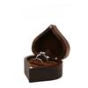 Caja de Madera Maciza para Pendientes de Mujer, Anillos, Joyero de Almacenamiento y Regalo, Nogal Negro Exclusivo Transfronterizo para Regalos de Enamorados Logo
