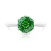 Anillo Clásico de Seis Garras Corte Rosa de Piedra Preciosa de Color Más Vendido en Transmisión en Vivo, Diamante de Alto Carbono Súper Brillante, Chapado en Oro Real, Anillo de Moda Versátil