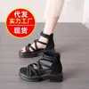 Comodidad Diaria 2026 Verano Nuevo Estilo Sandalias Romanas de Tira Cruzada Color Sólido con Cierre Trasero para Uso al Aire Libre Versátiles Casuales